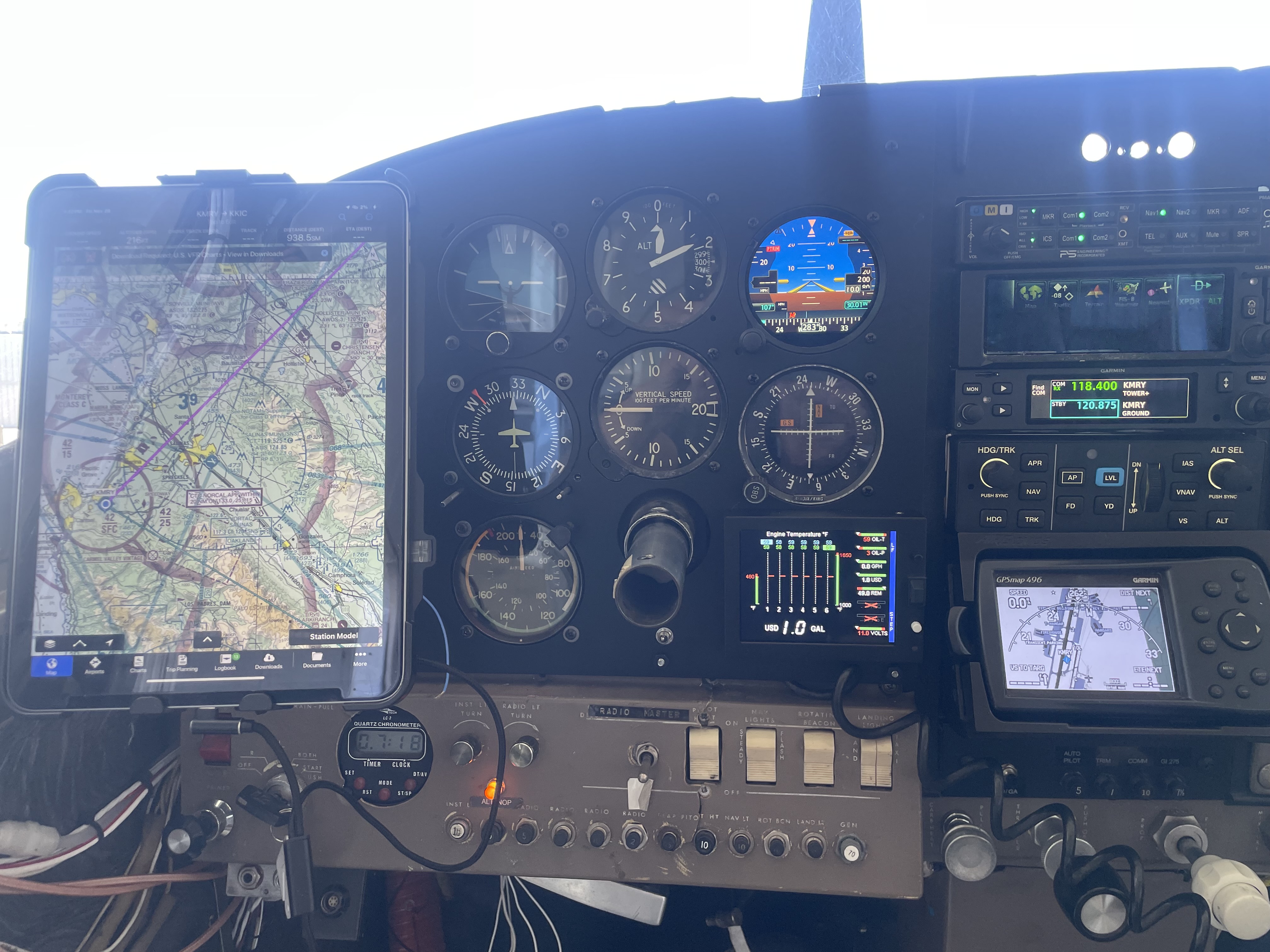 Cessna 182 Instrumentation Panel — Installed